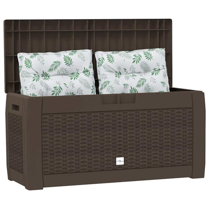 vidaXL - Tuinbox - 119x48x60 - cm - polypropeen - bruin