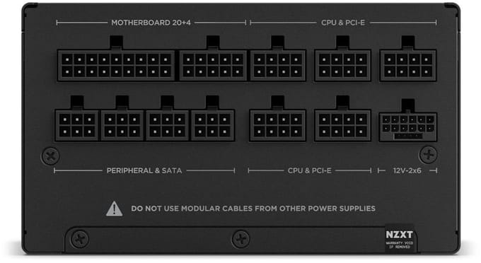 NZXT C-Series C850 (2024) Black Voeding - 850 Watt - 135 mm - ATX 3.1 - 80 Plus 80 PLUS Gold