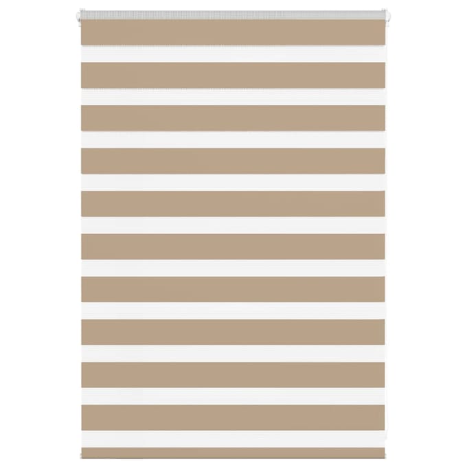 vidaXL - Zebra - Blind - 110x100 - cm - stofbreedte - 105,9 - cm - polyester - zandbruin