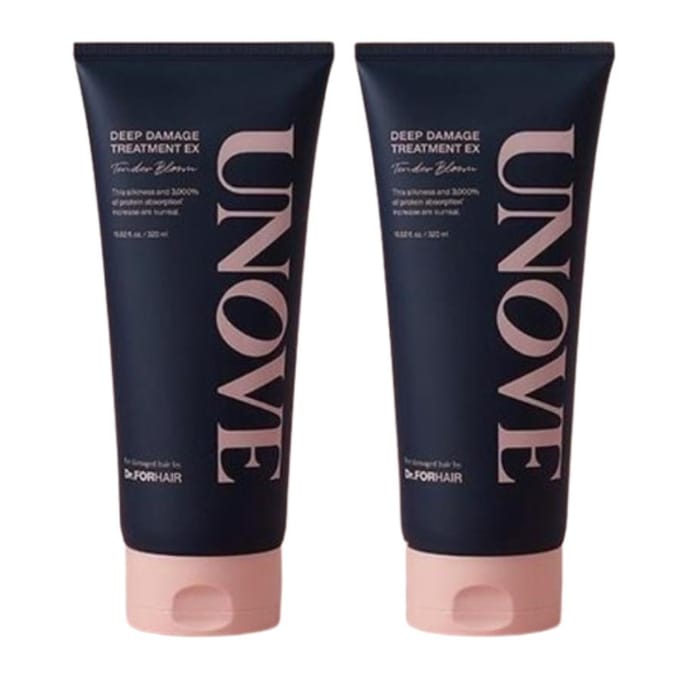 UNOVE Deep Damage Treatment EX 320ml Double Set (Tender Bloom) black
