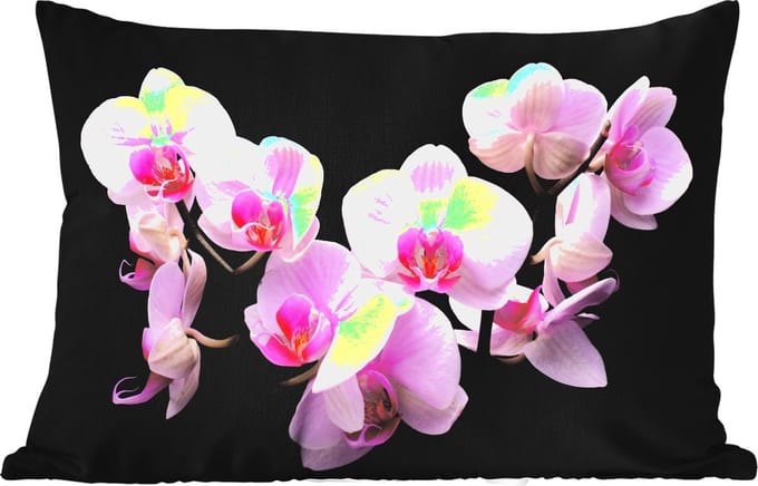Buitenkussens - Orchidee - Bloemen - Roze - Flora - 60x40 cm - Weerbestendig
