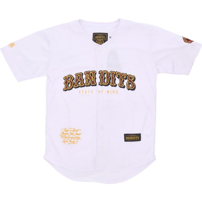 Bandits Signature herenjack met knoopsluiting, jersey wit