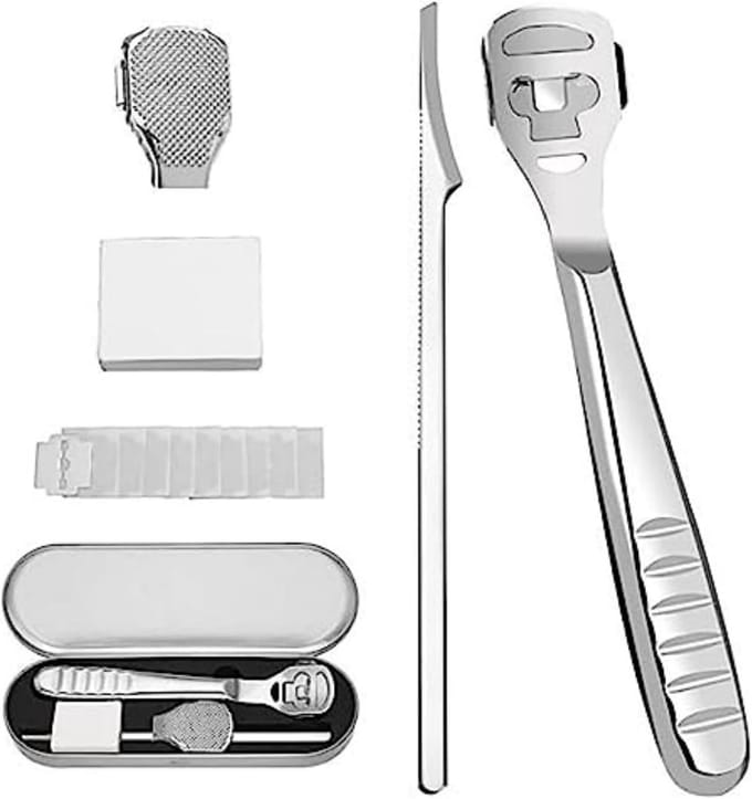 Professionele Voetverzorging Kit - Scraper Set voor Eelt, Hielen en Ruwe Huid met Pedicure Tools