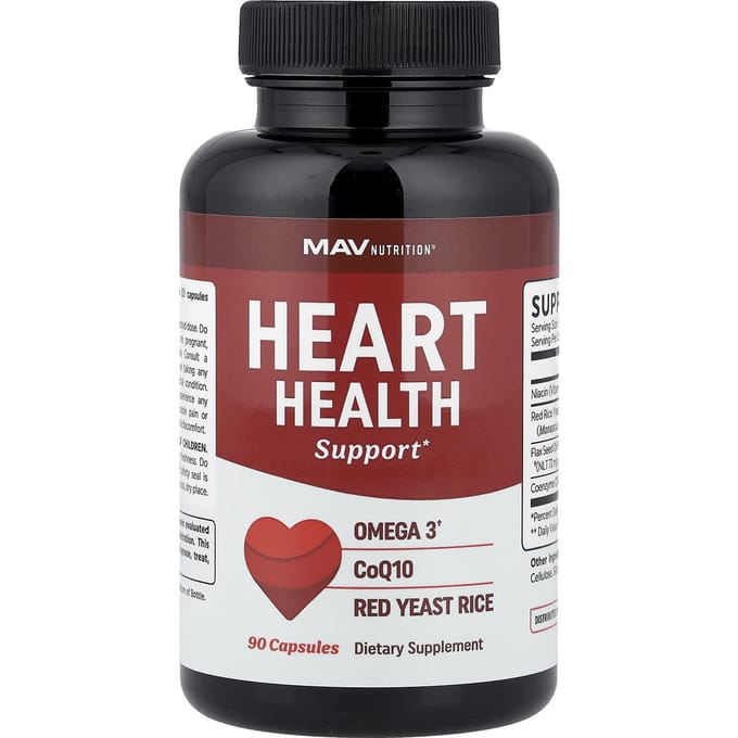 MAV Nutrition, Ondersteuning voor de Hartgezondheid, 90 Capsules
