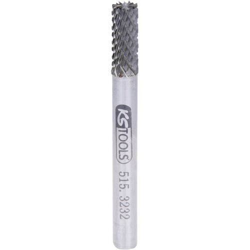 KS Tools 515.3232 Freesstift Hardmetaal Cilinder met kopvertanding Lengte 61 mm Afmeting, Ø 6 mm Werklengte 40 mm