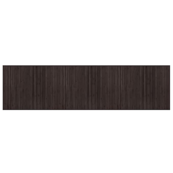 vidaXL - Vloerkleed - rechthoekig - 80x300 - cm - bamboe - donkerbruin
