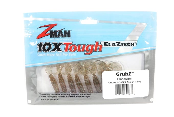 Zman Soft Lure GrubZ 2 Inch 8/Pack Bloedworm (3335)