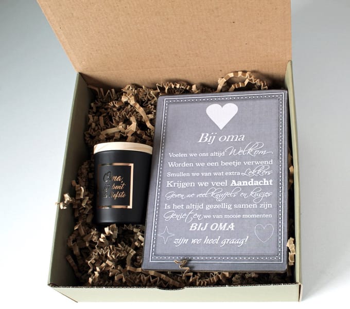 Minibox Oma jij bent de liefste - cadeau oma - cadeau moederdag