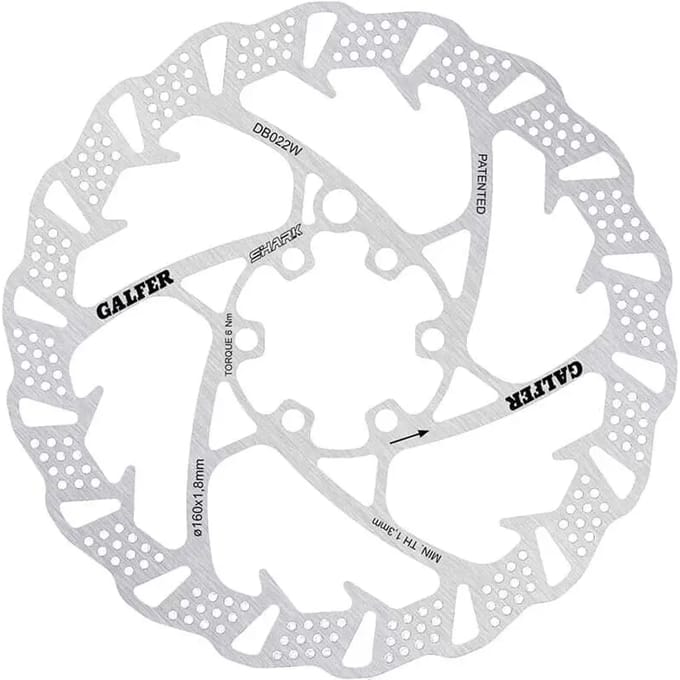 Galfer Wave Shark 6b 1.8 Mm Remschijf Zilver 160 mm