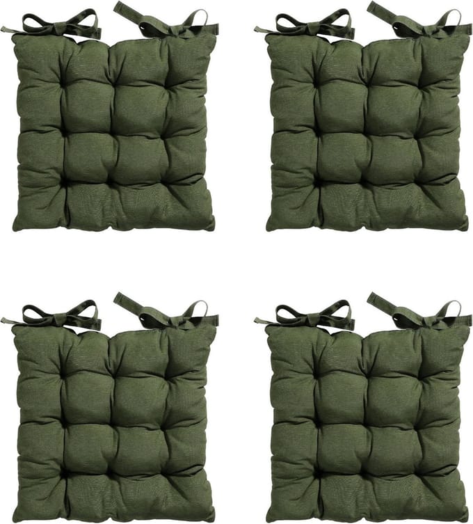 Madison - Zitkussen - Universeel - 4 stk. - 46x46 cm - Groen - Tuin