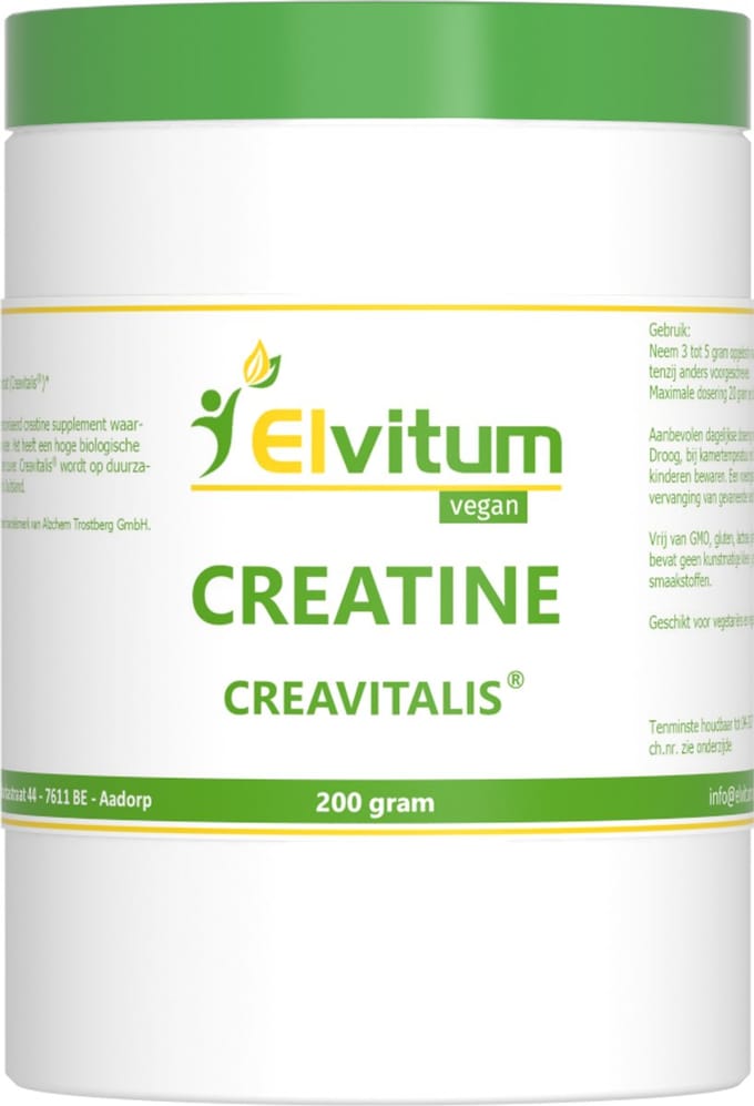 Elvitum Creatine monohydraat Creavitalis 200 Gram
