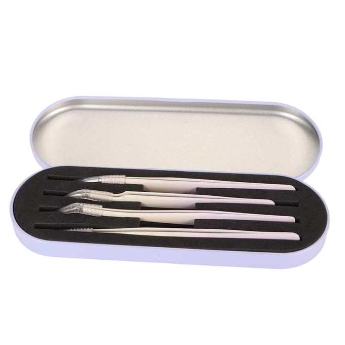 4 stuks Wimper pincet Set Roestvrij Staal Nepwimper Extensions Pincetten Multifunctioneel