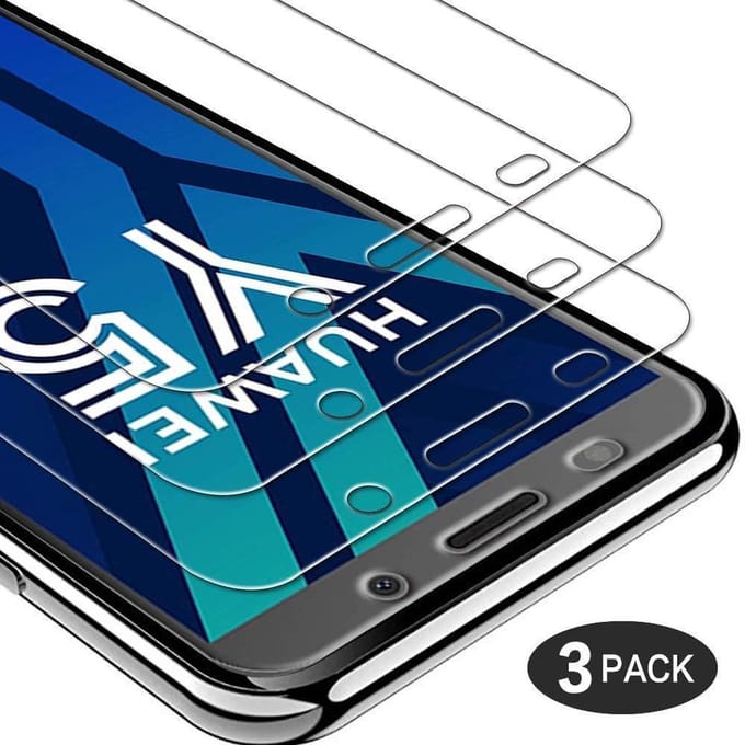 Screenprotector Glas - Tempered Glass Screen Protector Geschikt voor: Huawei Y5 2018  - 3x