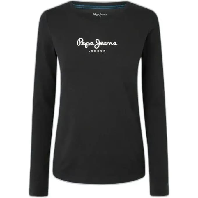 Pepe Jeans New Virginia T-shirt Met Lange Mouwen Zwart M Vrouw