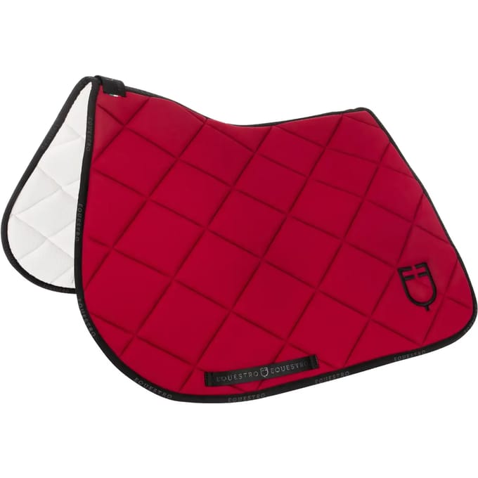 Technisch stoffen springzadeldoek met logo voor paard Equestro