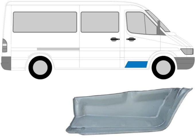 Binnen voorste trap reparatiepaneel voor Mercedes Sprinter 1995-2006 / Rechts
