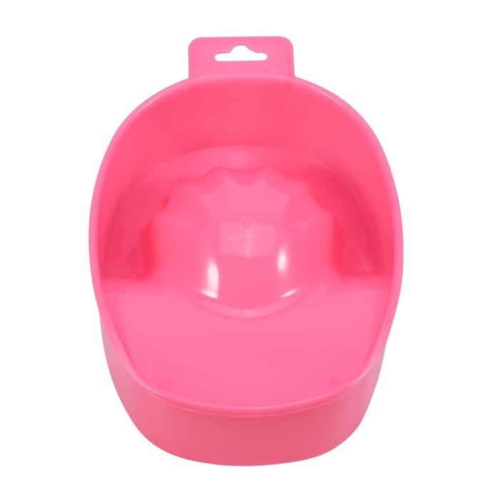 Nagelkunst Tips Hand Wasbak Schaal Tray Polish Behandeling Verwijderaar Manicure Spa Gereedschap (Roze)