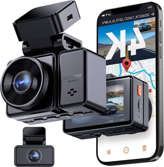 Dashcam - Autocamera Video - Veilige Rit - 4K Resolutie - 2 Inch Display - Blauw