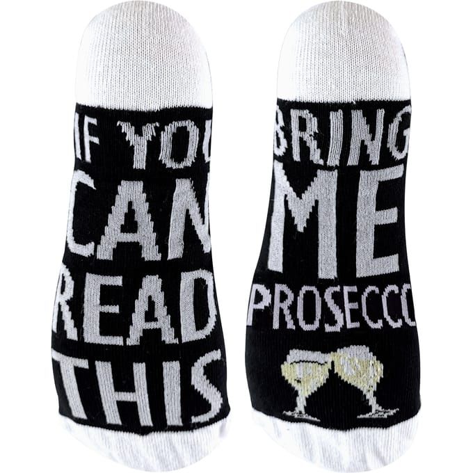 Als je dit kunt lezen, breng me... Funky sokken - Prosecco