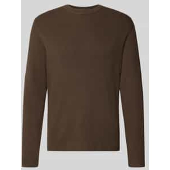 slim fit gebreide trui van katoenmix