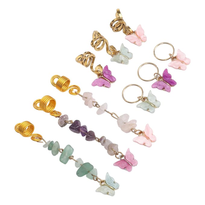 Hanger Haarsieraden voor Vlechten Gekleurde Hanger Dreadlock Sieraden Spiraalvlecht Haaraccessoires white
