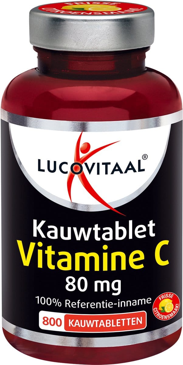Lucovitaal Vitamine C 80mcg Kauwtablet Citroen - 800 tabletten