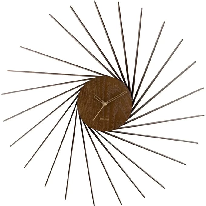 Wandklok van houtfineer Karlsson Helix XL