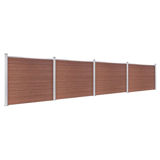 vidaXL - Schuttingpanelenset - 699x146 - cm - HKC - bruin