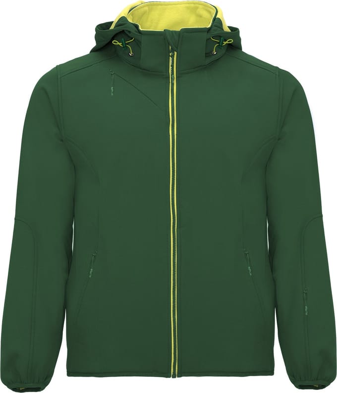 Roly Siberia Softshell Jacket RY6428 - Bottle Green 56/Lime Punch 235 - L