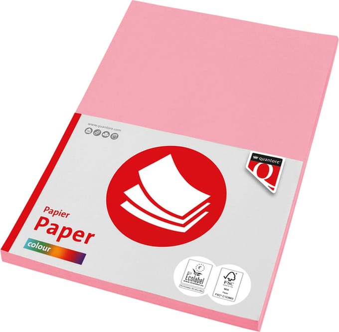 Kopieerpapier quantore col-100 a4 120gr roze