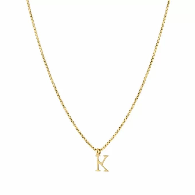 Bijoutheek Collier Letter K Goud