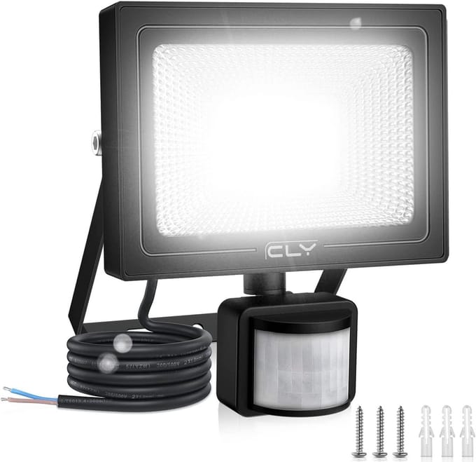 Krachtige LED Buitenlamp met Bewegingssensor 25W Koudwit IP66
