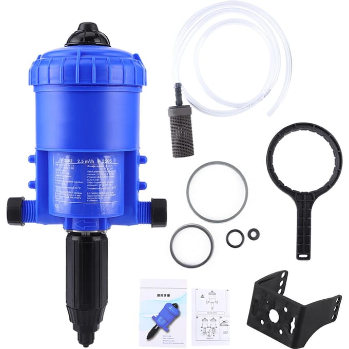 Dispositif de dosage automatique Injecteur d'irrigation alimenté par pompe doseuse d'eau pour jardin blue