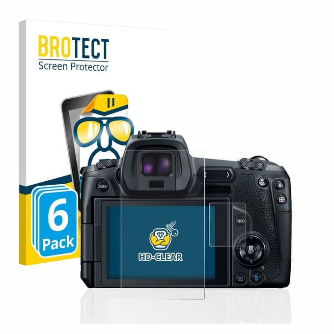 BROTECT - Screenprotector voor Canon EOS R - Folie Beschermfolie transparant 6 Stuks