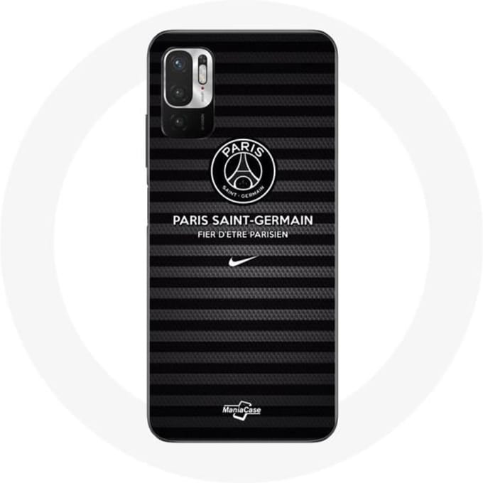 Coque - Paris Saint Germain - Xiaomi Redmi Note 10 5G - Souple - Noir - Fier d'être Parisien