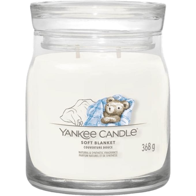 Yankee Candle - Soft Blanket Medium Geurkaars - 50 branduren - 2 lonten
