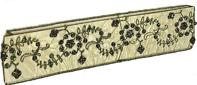 Rojafit Elastische Cult "Flower Power" Haarband 5 cm. Breed - Pailletten Groen