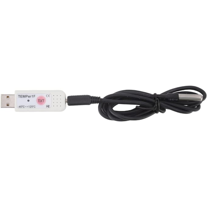 USB Computertemperatuursensor Datalogger Temperatuur Alarm voor Binnen Buiten Computerruimte black