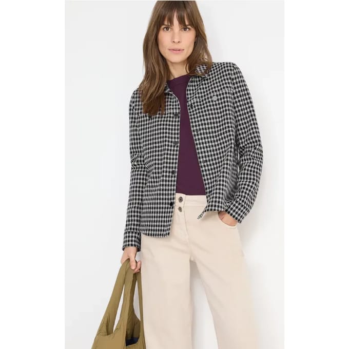 Jacquard geruite binnenjas