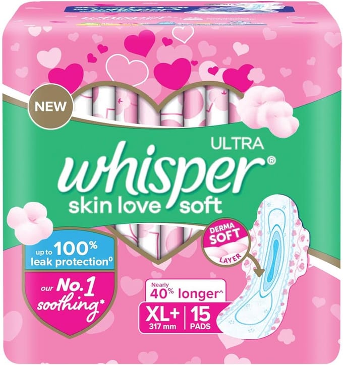 Ultra zachte maandverband voor dames, XL+ 15 servetten