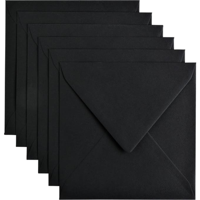 Envelop Papicolor 140x140mm ravenzwart pak à 6 stuks