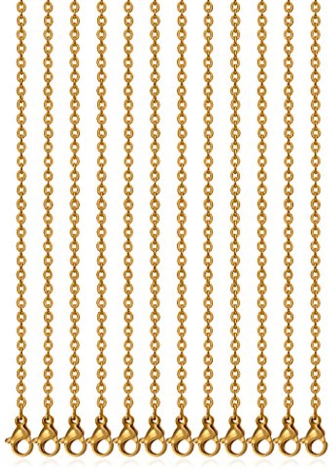 24 Inch 3MM Vergulde Link Kabel Ketting voor Sieraden Accessoires