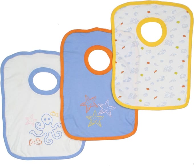 Bianco Blu Babies Slabber - 3 stuks - Blauw