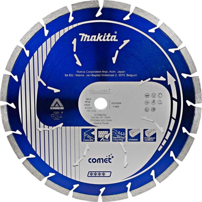 Makita Diamantschijf 300x20x3,2mm blauw 3DDG Segment