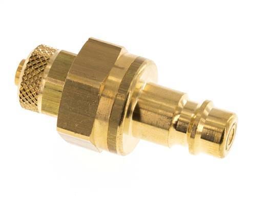 Messing DN 7.2 (Euro) Luchtkoppeling Insteeknippel 6x8 mm Push-On Double Shut-Off - CLP7-N-B-SV-P-6