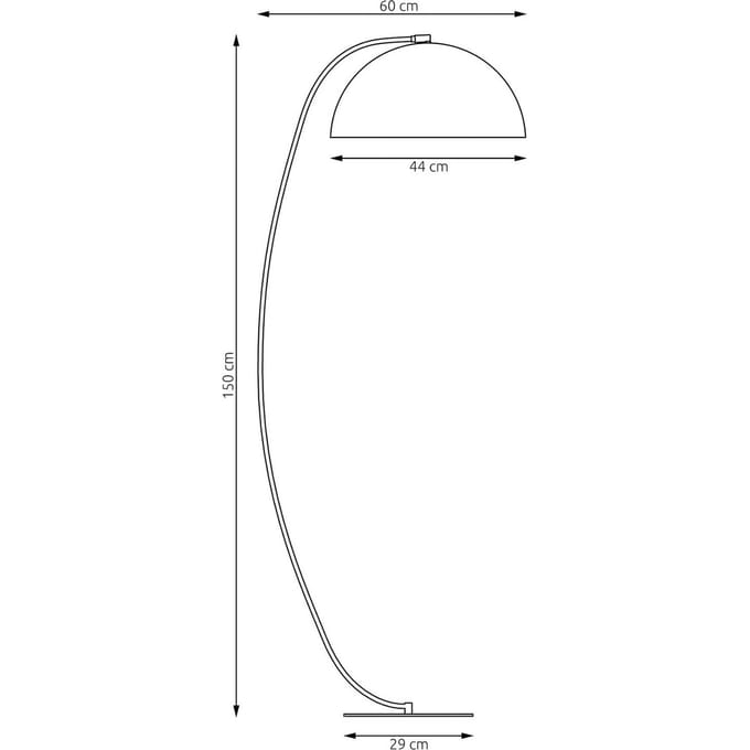 EMIBIG LIGHTING Vloerlamp Arcos, wit, hoogte 150 cm, metaal