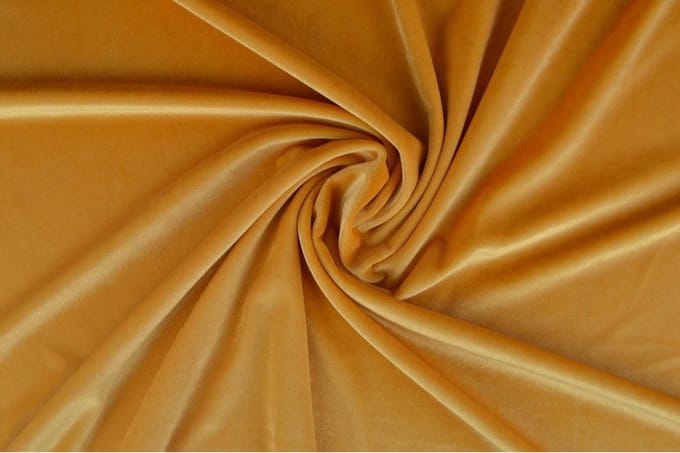 Stretch fluweel - Okergeel - 1 meter - Per meter - Velvet stof