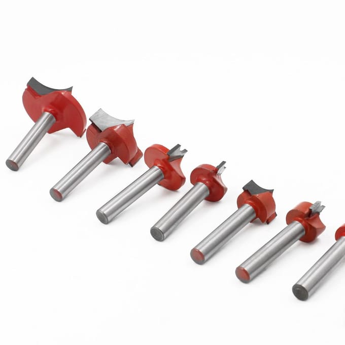 Router Bits Groef Punt Snijden Ronde Rand 6mm Schacht 8mm Blad voor Houtbewerking Freesgereedschap 8mm / 0.31in Dia