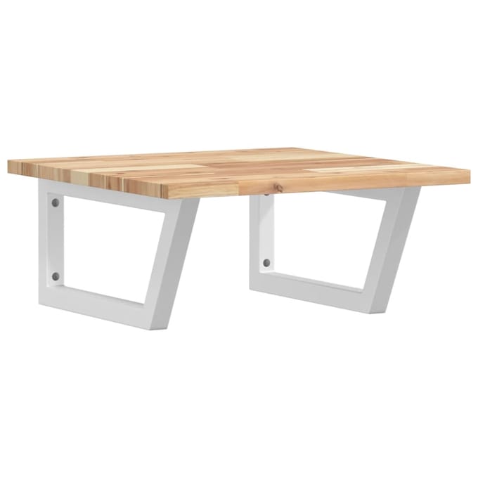 vidaXL - Badkamer - wandschap - staal - en - massief - acaciahout