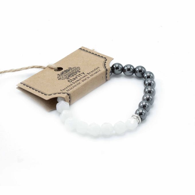 Armband met gefacetteerde edelstenen - Magnetische bergkwarts